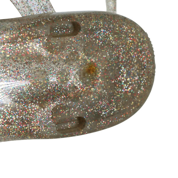 Jimmy Choo Glitter Jelly Rubber Thong Sandals Size 39 - Picture 11 of 13